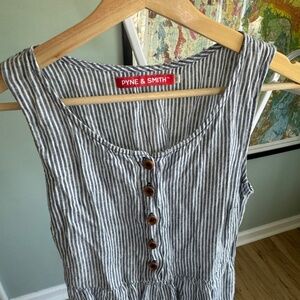 Pyne & Smith No. 24 light blue pinstripe dress